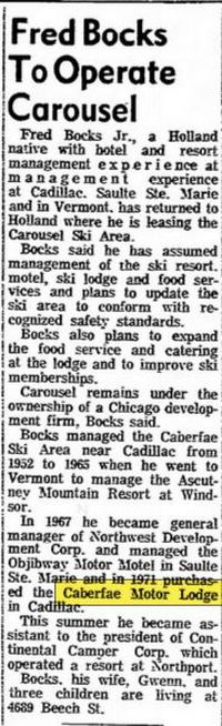 Caberfae Motor Lodge - Aug 09 1973 Article (newer photo)
